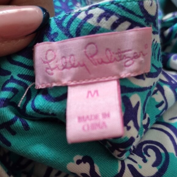 Lilly Pulitzer Shianne Seafoam Green MontaukStrecth Jersey Dress Sz.M - Picture 7 of 9